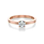 Pierścionek z różowego złota z diamentem AJPZ_003